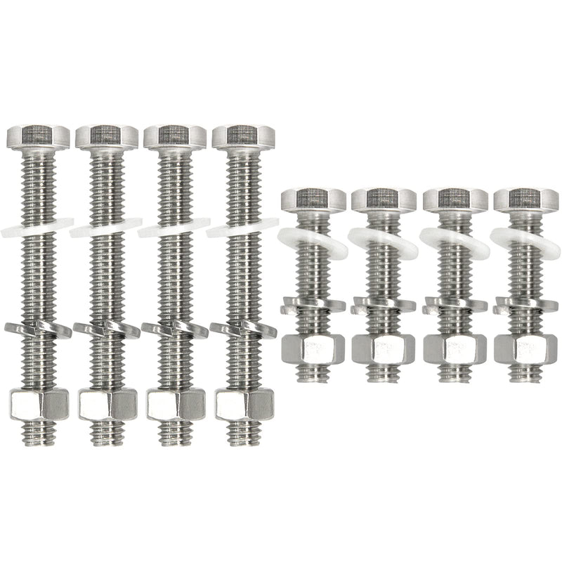 [Australia - AusPower] - 8 PCS 304 Stainless Steel Post Attachment Kit, Sign Mounting Hardware(Bolts & Nuts), Sign Post Mounting Hardware for U Channel Post 8 