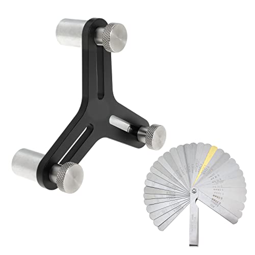 TUELETFU piston ring squaring tool with 32-blade feeler gauge for 2.000 to 5.000 end gap measurement