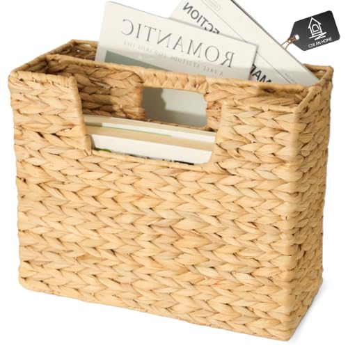 Chi An Home Wicker Magazine Basket Water Hyacinth Handwoven Magazine Holder