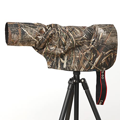 [Australia - AusPower] - ROLANPRO XS Size Rain Cover for Canon RF 100-500mm F/4.5-7.1 L is USM, for Sigma 150-600mm F5-6.3 DG OS HSM Contemporary, for Sony FE 100-400mm f4.5-5.6 GM etc.-#Thicker Grass Waterproof 