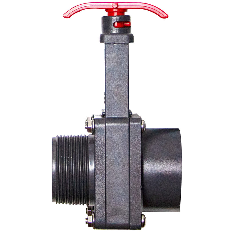 [Australia - AusPower] - SWIMLINE HYDROTOOLS 89660 Smart Shut Off Slice Valve Pro 2 Inch Diameter Male Female with Gate Keeper Dual Threaded Adapter for Pools Hot Tubs Plumbing Pump Skimmer 