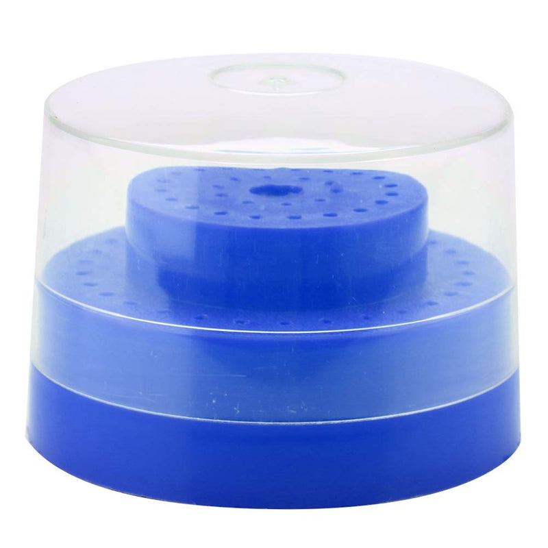 [Australia - AusPower] - Bur Holder, 60 Holes Slots Burs Block Burs Holder Block Case Opening Box, Block Case Organizer Instrument (Blue) Blue 