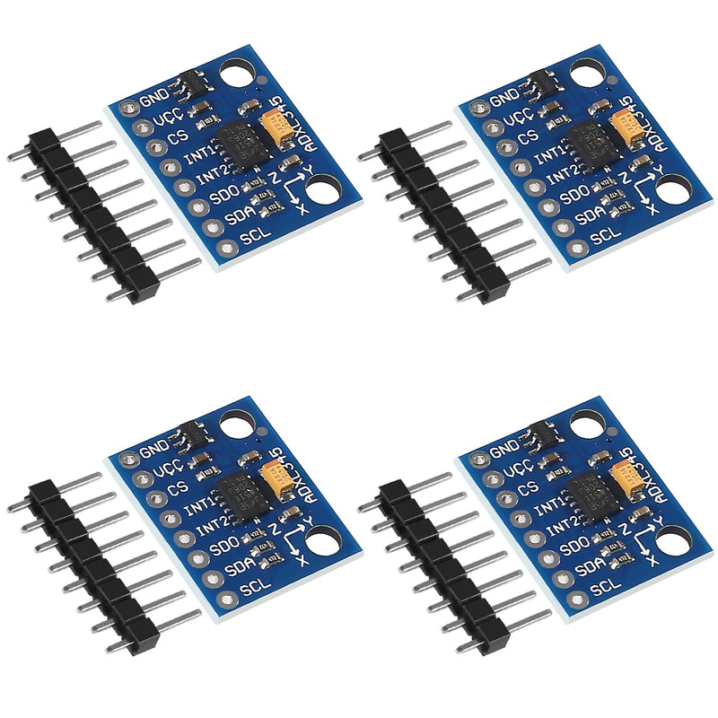 [Australia - AusPower] - 4PCS GY-291 ADXL345 3-Axis Digital Acceleration Gravity Tilt Module IIC SPI Transmission 4pcs 