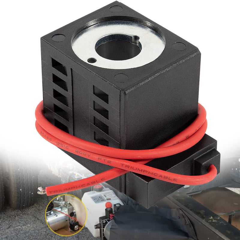 [Australia - AusPower] - Solenoid Coil 10226-14 12V DC for Deltrol, Hydraulic Power Unit Lift Dump, 16W, (1/2)，Fits Valve Stem Series 08, 80, 88, and 98 with Single Wire Lead 