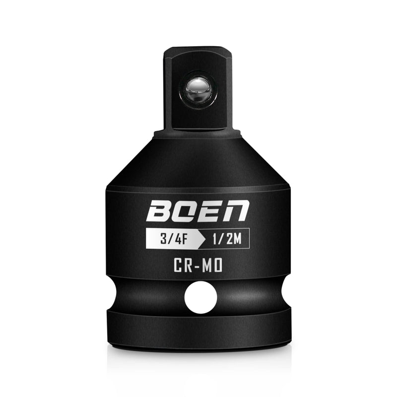 [Australia - AusPower] - BOEN 3/4"F to 1/2"M Impact Socket Adapter, Cr-Mo Steel,Socket Adapter Set for Impact Driver Conversions 