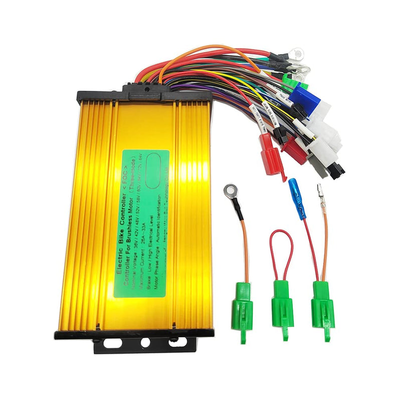 Electric Bike Scooter Brushless Controller 36V 48V 60V 72V 26-33A 500W-800W Sine Wave for Brushless Motor