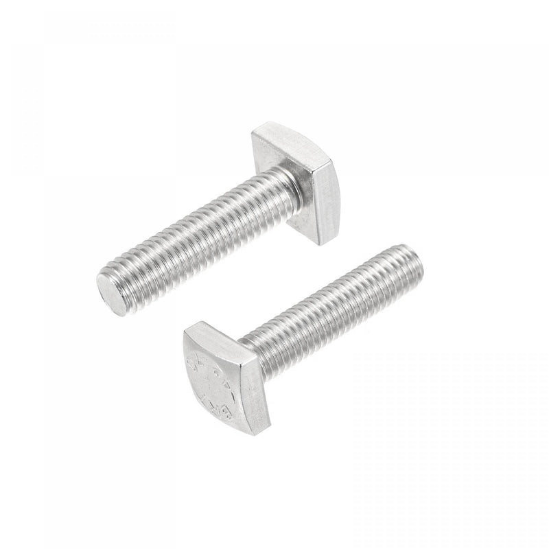 [Australia - AusPower] - uxcell Square Head Bolt, 2pcs M6x25mm Fully Thread 304 Stainless Steel Grade C Square Machine Screws 