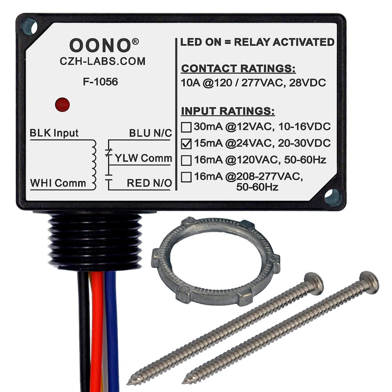 [Australia - AusPower] - SPDT 10Amp Power Relay Module, Plastic Enclosure and Pre-Wired (AC/DC 24V) AC/DC 24V 