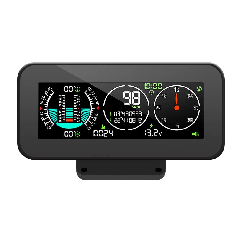 [Australia - AusPower] - MR CARTOOL M60 Digital GPS HUD, Car Inclinometer MPH Speedometer Pitch Angle Slope Meter with Compass 