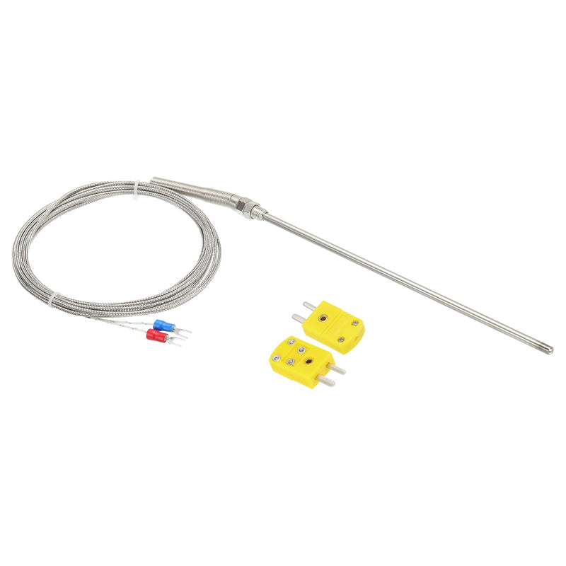 [Australia - AusPower] - MECCANIXITY K Type Thermocouple Probe 5mm Probe 932°F(500°C) 10ft with 2pcs K Type Male Connector for Measuring 