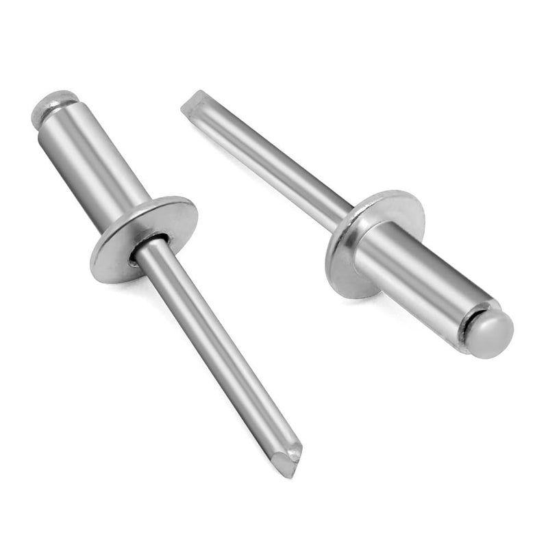 [Australia - AusPower] - 1/4" x 1/2" Aluminum Blind Rivets, Silver, 6.5 x 12.7mm Pop Rivets, 100 PCS 1/4" x 1/2" 