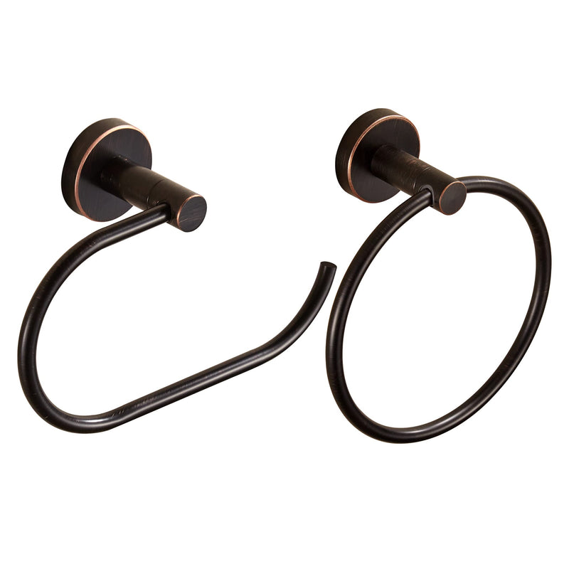 Bronze Toilet Paper Holder Towel Ring,Oil Rubbed Bronze Toilet Roll Holder Hand Towel Holder Bathroom Accessories,Wall Mount Rustic Farmhouse Rustproof Stainless Steel Hardware Set 2PC Oil Rubbed Bronze