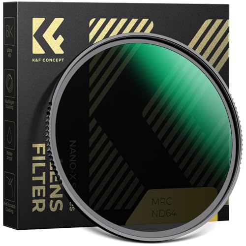 K&F CONCEPT 67mm ND64 ND Lens Filter (6-Stop Fixed Neutral Density Filter)