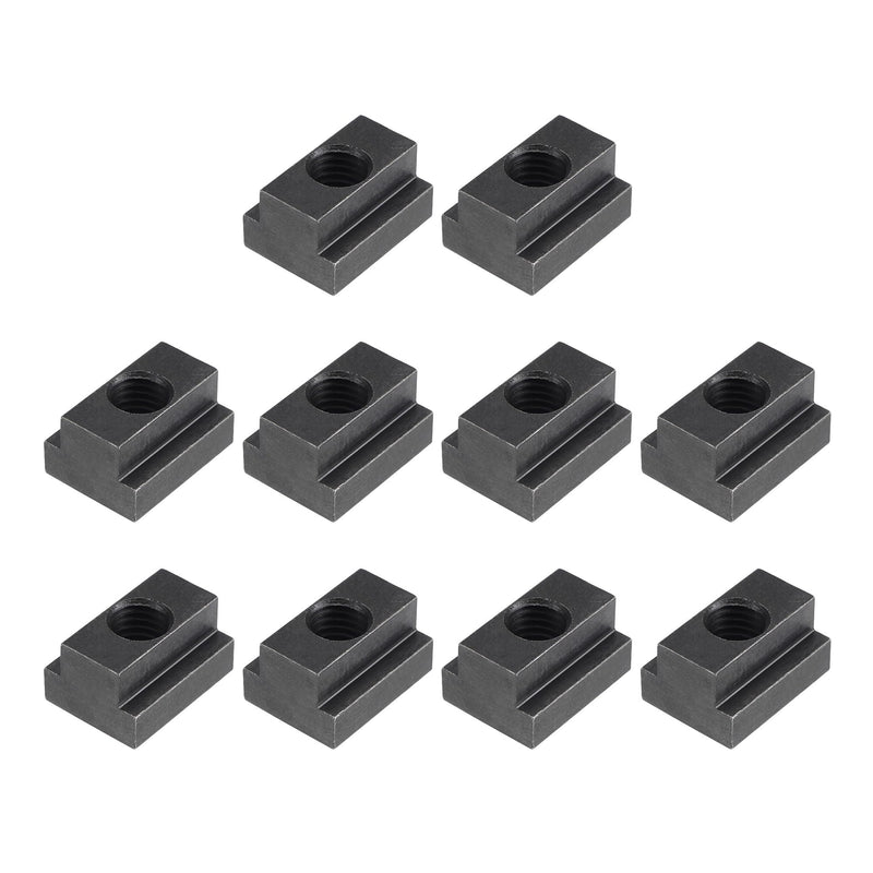 [Australia - AusPower] - uxcell M12 Thread T Slot Nuts, Alloy Steel Black Oxide Finish Grade 8.8 Tapped Through Slot T-Nuts Furniture 10Pcs 