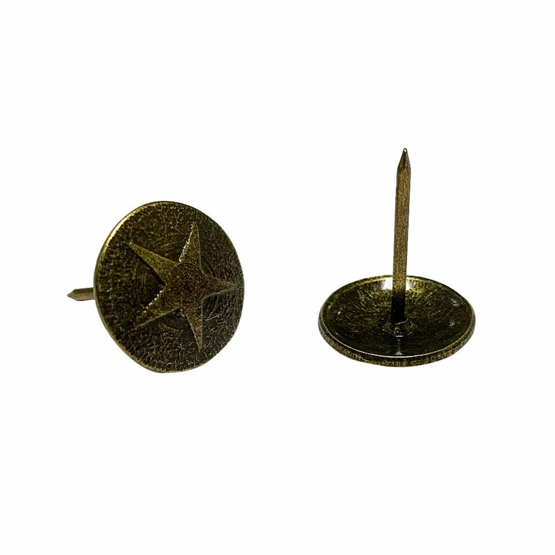 [Australia - AusPower] - Upholstery Tacks, Furniture Upholstery Nails for Decorative, 100 PCS 5/8 inch Upholstery Decorative Tack for Furniture DIY Decorative, Home Decor, Antique Brass 