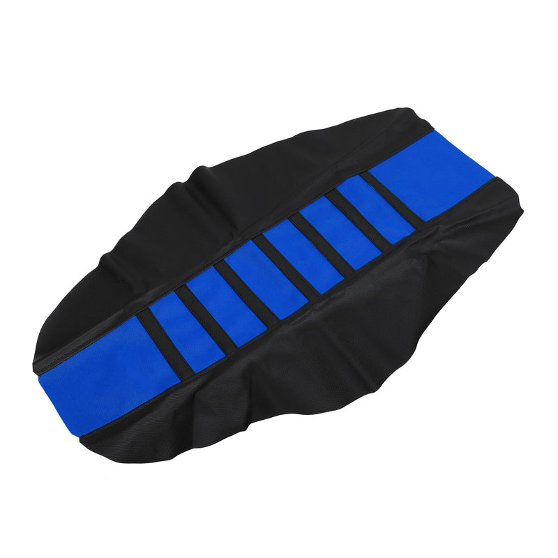 [Australia - AusPower] - X AUTOHAUX Universal Motorcycle Pit Dirt Bike Faux Leather Soft Seat Cover Anti Slip Seat Cushion Blue Black 