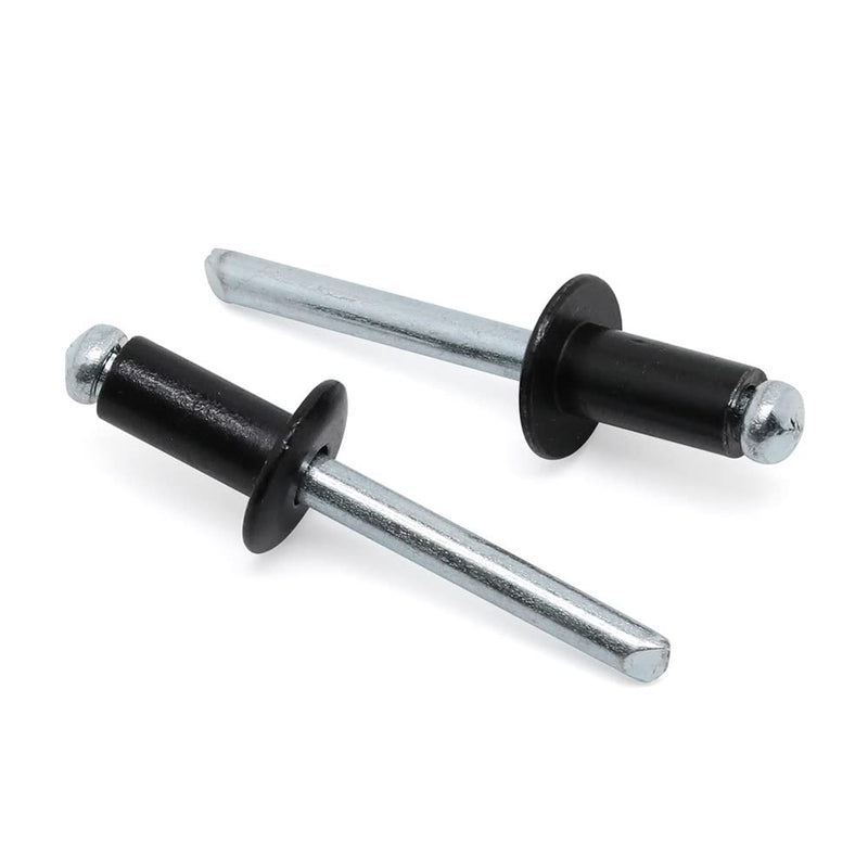 [Australia - AusPower] - 1/4" x 1/2" Aluminum Blind Rivets, Black, 6.5 x 12.7mm Pop Rivets, 100 PCS 1/4" x 1/2" 
