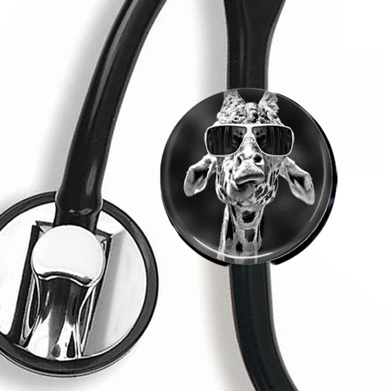 [Australia - AusPower] - Stethoscope Tag,Steth ID Tag,Nurse Badge (Funny Giraffe) 