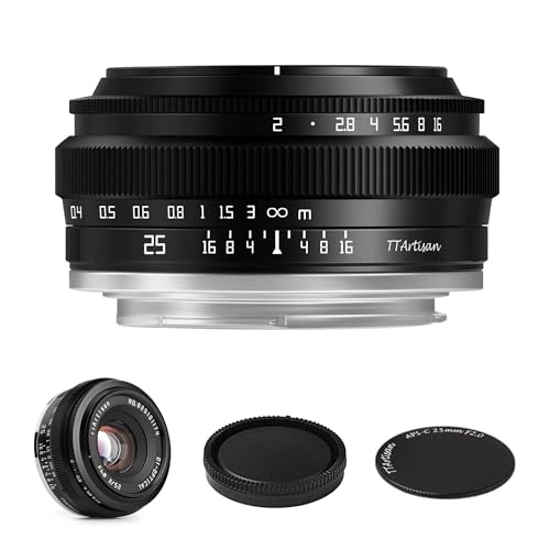 TTArtisan 25mm F2 Wide-Angle APS-C Camera Lens Large Aperture for Sony for Sony E