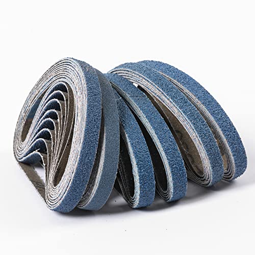 40 pieces zirconia sanding belt 10 x 330 mm | Zirconia corundum sanding belt set, each 10 x grain 40/60/80/120 10 x 330 mm sanding belts