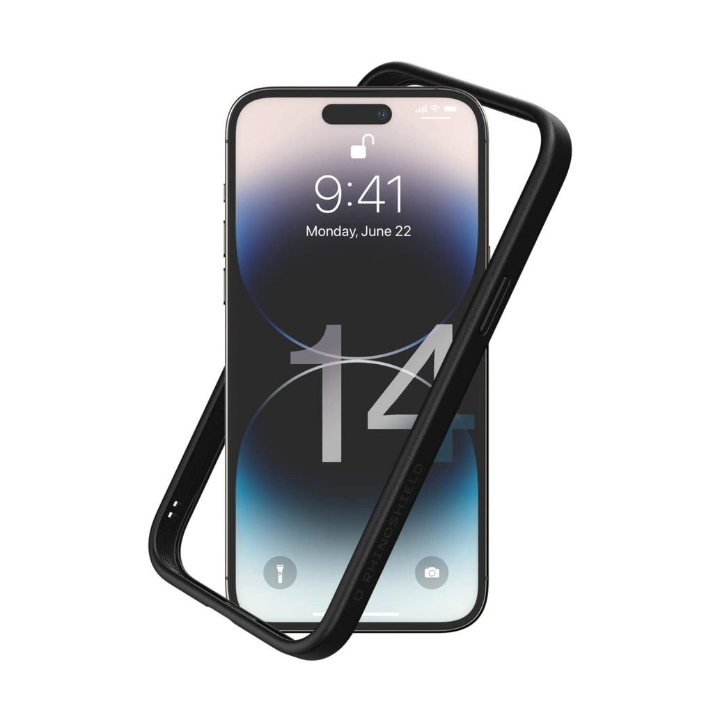 [Australia - AusPower] - RhinoShield Bumper Case Compatible with [iPhone 14 Pro Max] | CrashGuard NX - Shock Absorbent Slim Design Protective Cover 3.5M / 11ft Drop Protection - Black iPhone 14 Pro Max - Black 