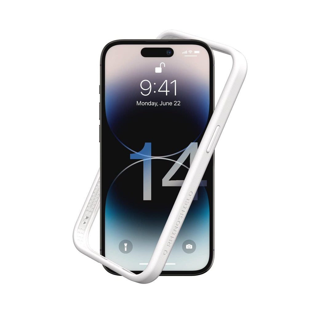 [Australia - AusPower] - RhinoShield Bumper Case Compatible with [iPhone 14 Pro] | CrashGuard NX - Shock Absorbent Slim Design Protective Cover 3.5M / 11ft Drop Protection - White iPhone 14 Pro - White 