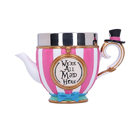 Nemesis Now Alice in Wonderland Inspired Tea Cup, Hand-Painted Resin, Pinkys Up Drinkware, Collectible Coffee Mug - Mad Hatter