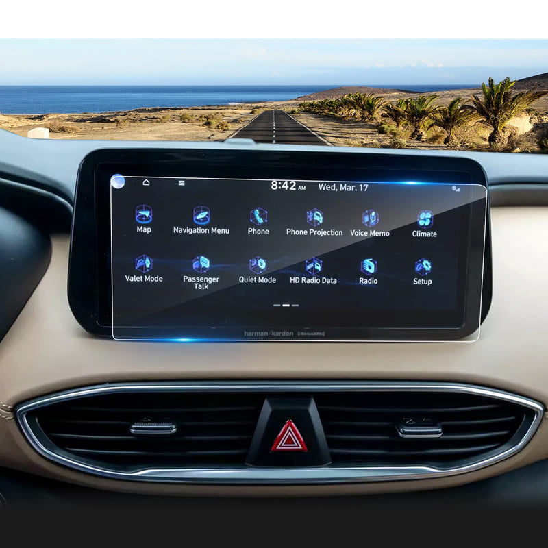 [Australia - AusPower] - 2021 2022 2023 Santa Fe Screen Protector for Hyundai Santa Fe (SEL/XRT/Limited/Calligraphy) 10.25-inch Touch Screen, 9H HardnessTempered Glass 2022 2023 Santa Fe Hybrid Accessories 10.25" 