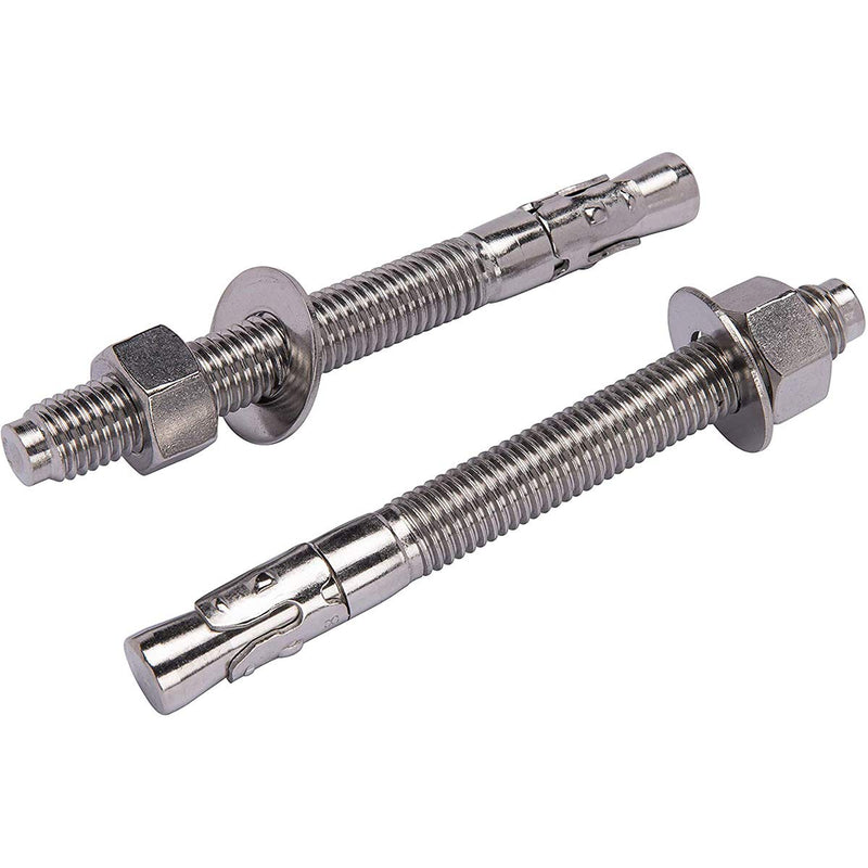 [Australia - AusPower] - 1/4" X 3" Concrete Anchor, 304 Stainless Wedge Anchor with Excellent Anti-Rust Performance, 304(18-8) Stainless Steel Concrete Anchors and Screws Kit (10pcs) 1/4" X 3" 