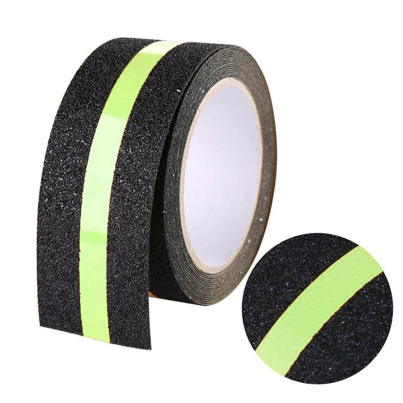 Anti Slip Traction Tape High Grip Adhesive Sticky Backed Safety Flooring Glow in Dark Stripe for Stairs Tread Step Luminous Green (2 Inch x 16.4 Ft) Luminous Green (2 Inch x 16.4 Ft)