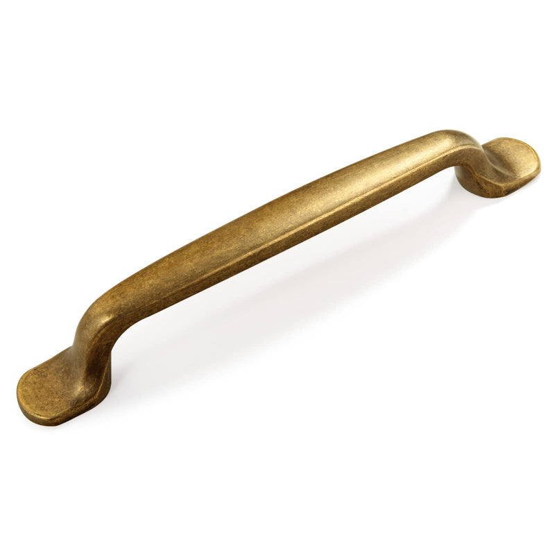 Goo-Ki 6 Pack Antique Brass 5-Inch(128mm) Center to Center Arch Cabinet Pulls Drawer Handles Zinc Alloy Mid-Century Modern Hardware for Kitchen and Bathroom Cupboard 5" Center to Center
