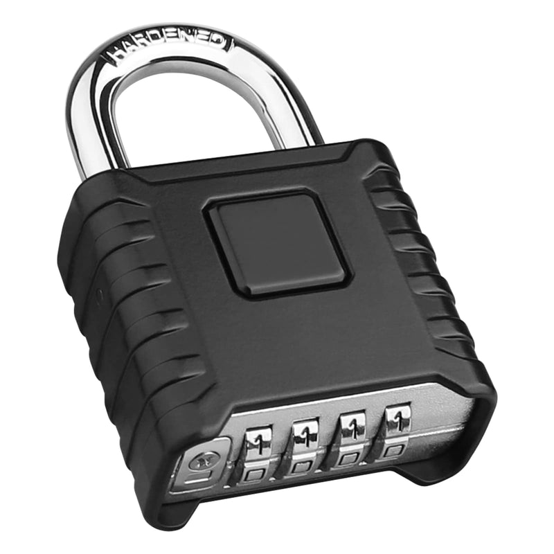 [Australia - AusPower] - Diyife® Heavy Duty Combination Padlock, Large Outdoor Padlock [One-Touch Unlocking] High Security Weatherproof, Design of Hidden Password Suitable for Locker, Home, School, Garage, Gate, Garden Black 