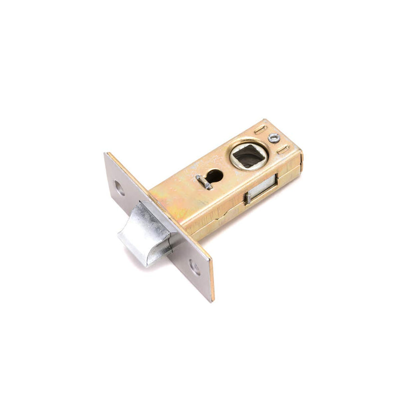 [Australia - AusPower] - Reversible Tubular Latch Door Mortice Catch Bolt Screws Handle Silent Internal Easy Install Square Spindle for Toilet Bedroom Door Forked 35mm 