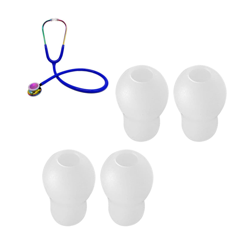 [Australia - AusPower] - Silicone Ear Tips Replacement for MDF &Littmann Stethoscopes - Universal Soft Fit Littman Earpieces Snap Tight Soft Sealing Ear Pieces,Cardiology IV Parts & Littmann Stethoscope Parts white 