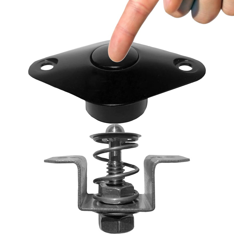 [Australia - AusPower] - Dzus Large Push Button Retro Quick Latch Release Black 1.375 Large-Dzus-Black 