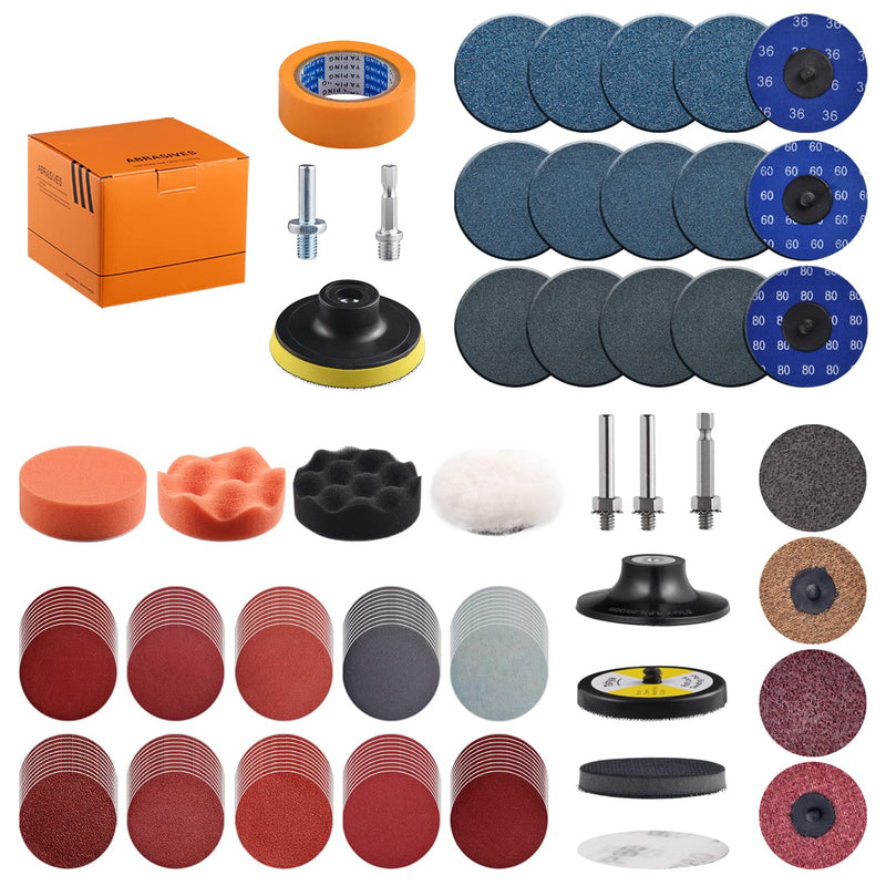 [Australia - AusPower] - 133 Pack 3 Inch Sanding Discs for Drill Polishing Die Grinder Attachment Variety Kit with 5/16" and 1/4" Shanks Sanding Pads includes 36-3000 Grit 3in 133Pack 