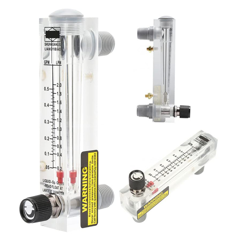 Air Gas Flow Meter, LZM-15T, 1-10 m3/h Flow Meter, Panel Air Gas Flow Type Flowmeter with Adjustable Control Valve for Gas/Oxygen/Air Flow Measurement
