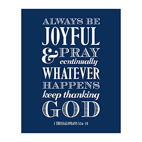 Always Be Joyful - Inspirational Bible Verse Wall Art, Unframed - 8x10