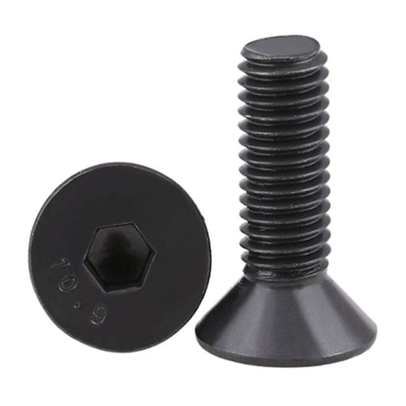[Australia - AusPower] - 3/8-16 x 2" Flat Head Socket Cap Screws Countersunk Bolts Countersunk Bolts, Alloy Steel Grade 10.9, Fully Threaded, Black Oxide, 20 PCS 3/8-16 x 2" 