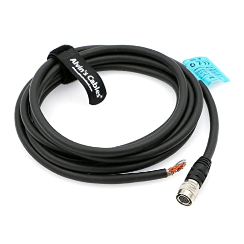 Alvin's Cables Hirose 12 Pin Female HR10A-10P-12S to Open End Shielded I/O Shielded Cable for Sony CCD| Basler Gige| AVT GIGE Industrial Camera 3M| 9.84ft 3M/9.84ft Straight 12 Pin