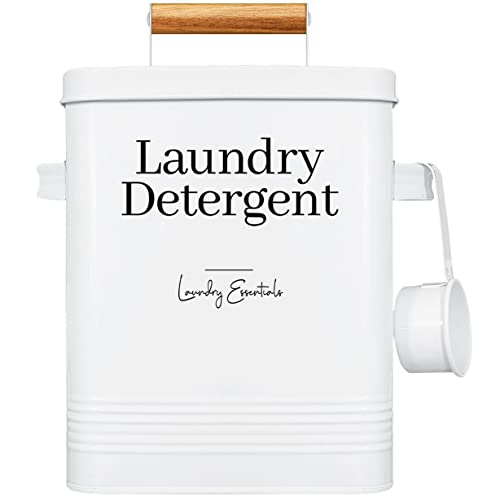 Modern Farmhouse Laundry Detergent Container for Laundry Decor (White) Laundry Detergent (White)