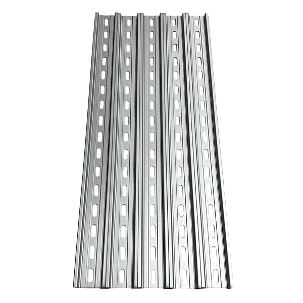 [Australia - AusPower] - International Connector T&G 5 Pieces DIN Rail Slotted Aluminum RoHS 35mm Wide 7.5mm High (16") 16" 