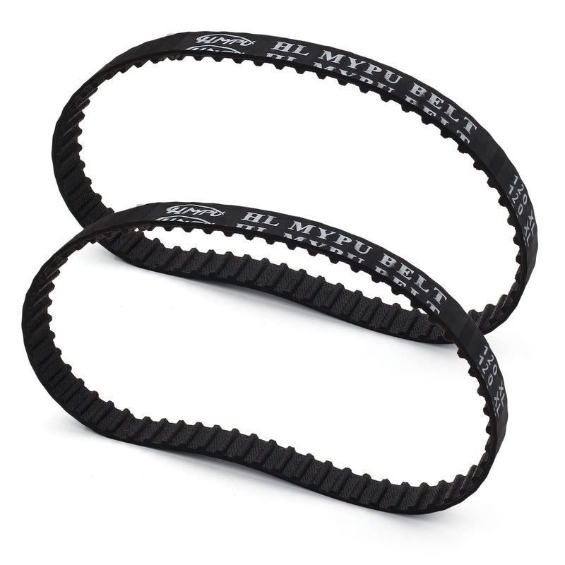 [Australia - AusPower] - 2pcs 120XL Timing Belt 60 Teeth Rubber Drive Belt 5mm Pitch 10mm Width Black Geared Belt (120XL037) 2 