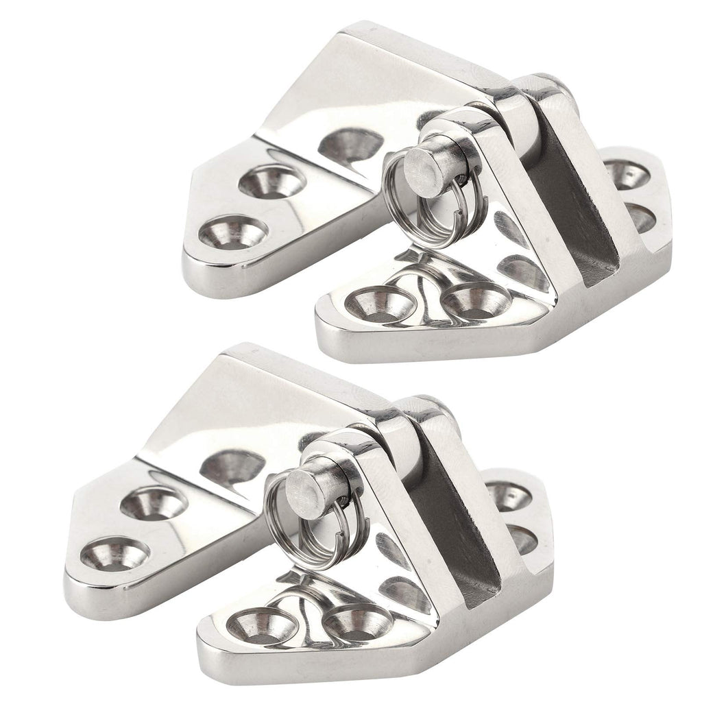 Boat Hatch Hinge, 2pcs Marine Hatch Hinge 316 Stainless Steel Mirror?Polishing Removable Pin Boat Hardware