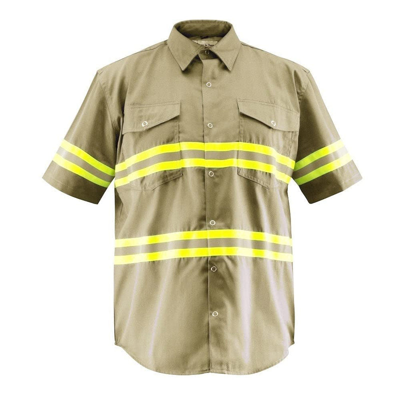 Premium High Visibility Safety Shirt - Half Sleeve X-Large Khaki