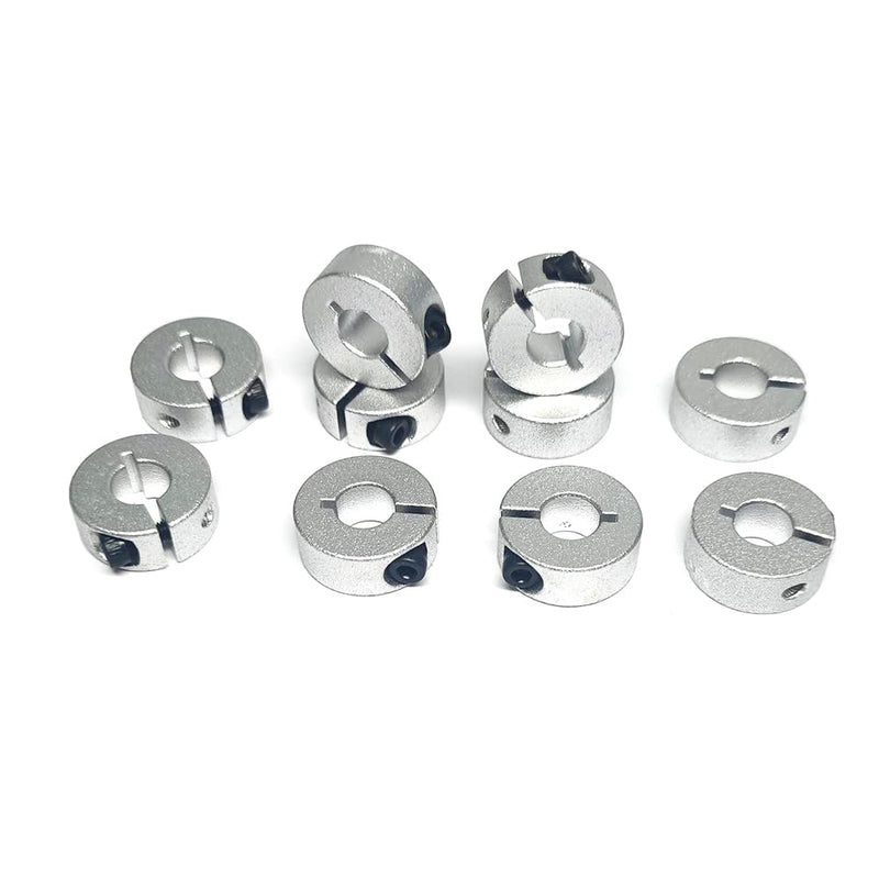 [Australia - AusPower] - Shaft Collar Open Aluminum Alloy Lock Axle Collar Clamp Set Screw for 8mm Linear Rod Shaft Guide,10PCS Open(8*20*8mm) 