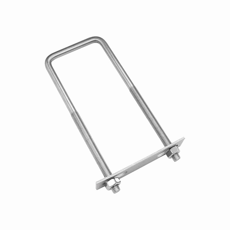 [Australia - AusPower] - 304 Stainless Steel Square U-Bolts 2-3/4"(70mm) Inner Width, 7.87"(200mm) Length Stainless M10 with Nuts, Frame Plate, Accessories for Automobiles Trailer, Boat Trailer Industrial Parts 70×200mm (W*L) 