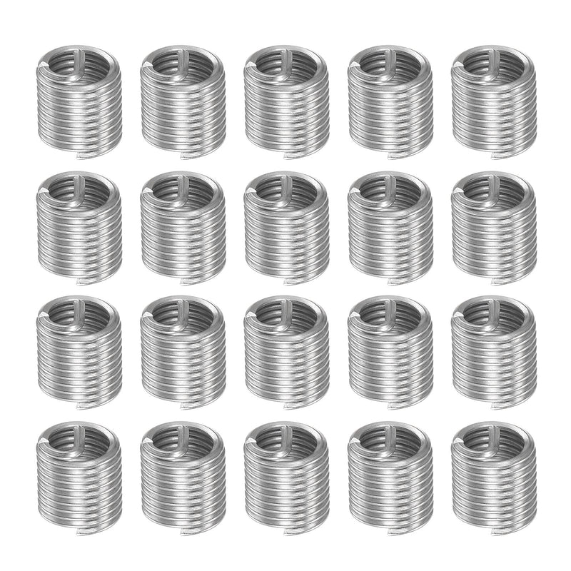 [Australia - AusPower] - 20pcs Wire Thread Inserts M5 x 0.8 2D 304 Stainless Steel Helical Coiled Wire Threaded Sleeve 
