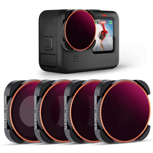 K&F CONCEPT ND/PL Lens Filter Kit for GoPro Hero 13/12/11/10/9 ND8/PL+ND16/PL+ND32/PL+ND64/PL
