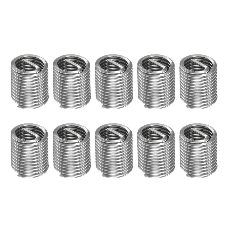 [Australia - AusPower] - 10pcs Wire Thread Inserts M10 x 1.5 2D 304 Stainless Steel Helical Coiled Wire Threaded Sleeve 